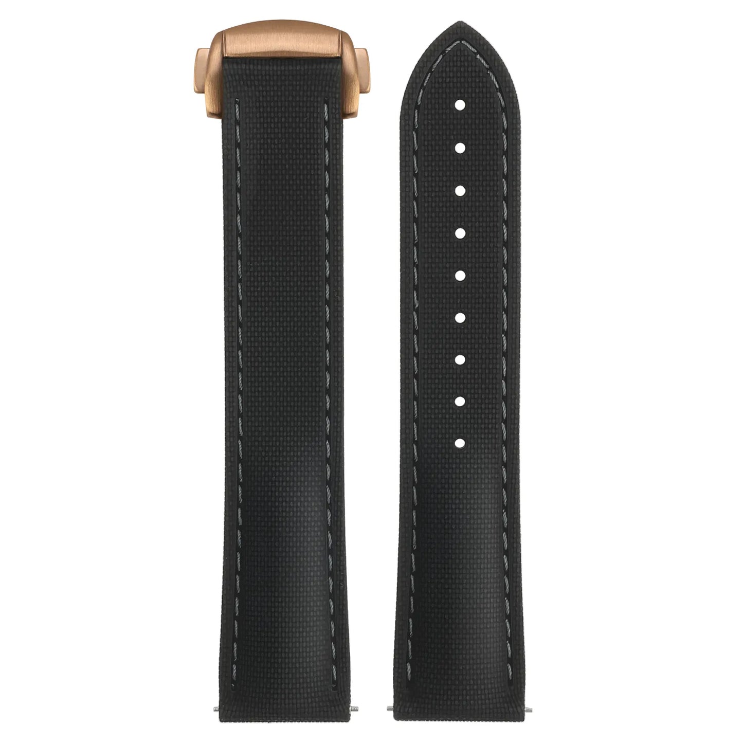 Stitched FKM Hybrid Strap with Deployant Clasp