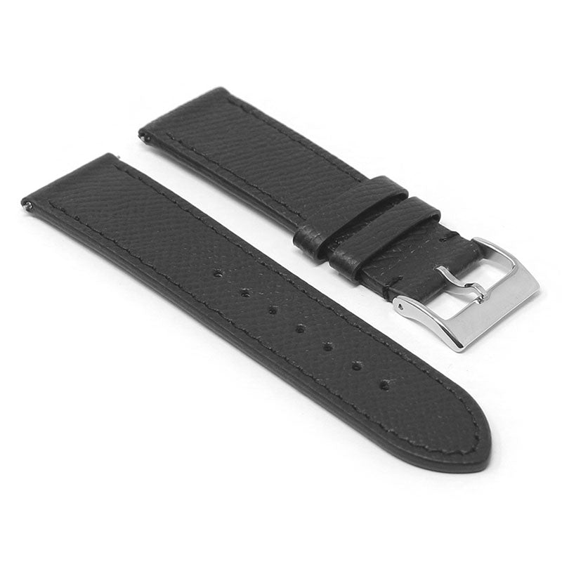 Women’s Textured Leather Strap - Black (Standard, Long)