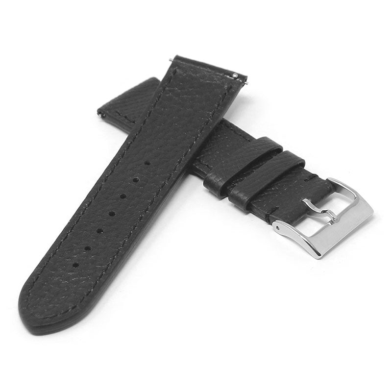 Women’s Textured Leather Strap - Black (Standard, Long)