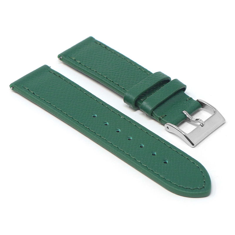 Women’s Textured Leather Strap - Green (Standard, Long)