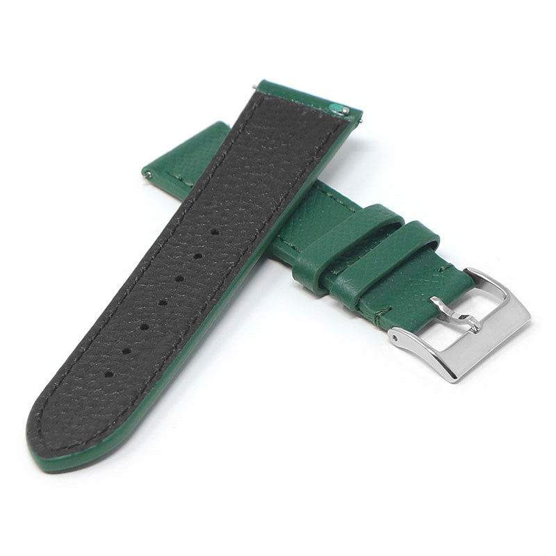 Women’s Textured Leather Strap - Green (Standard, Long)