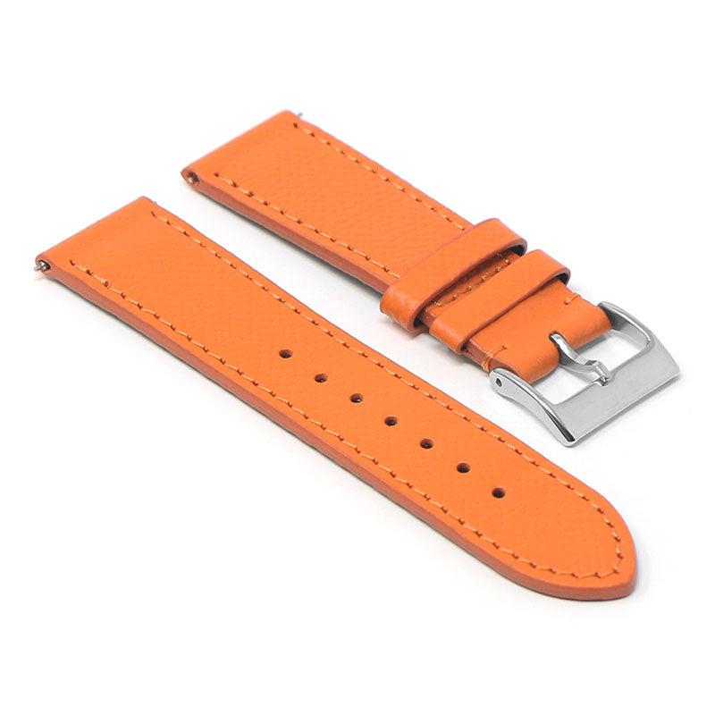 Women’s Textured Leather Strap - Orange (Standard, Long)