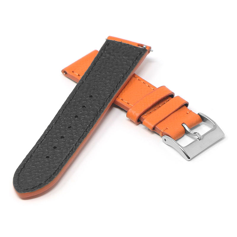 Women’s Textured Leather Strap - Orange (Standard, Long)