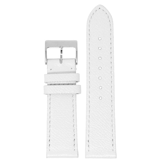 Women’s Textured Leather Strap - White (Standard, Long)