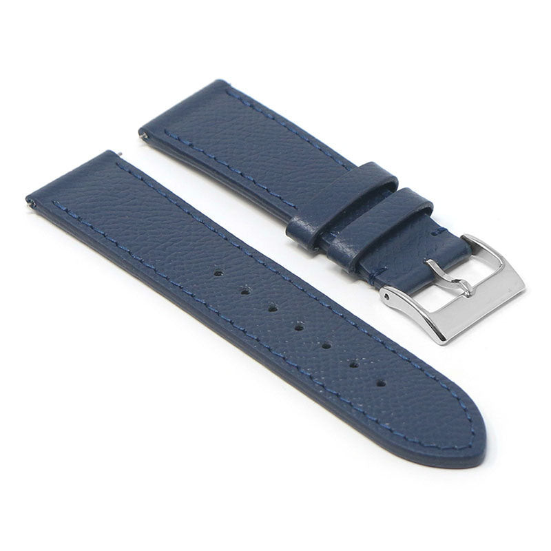 Women’s Textured Leather Strap - Blue (Standard, Long)