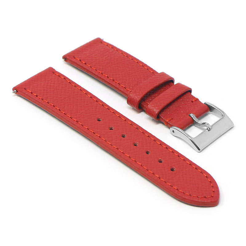 Women’s Textured Leather Strap - Red (Standard, Long)
