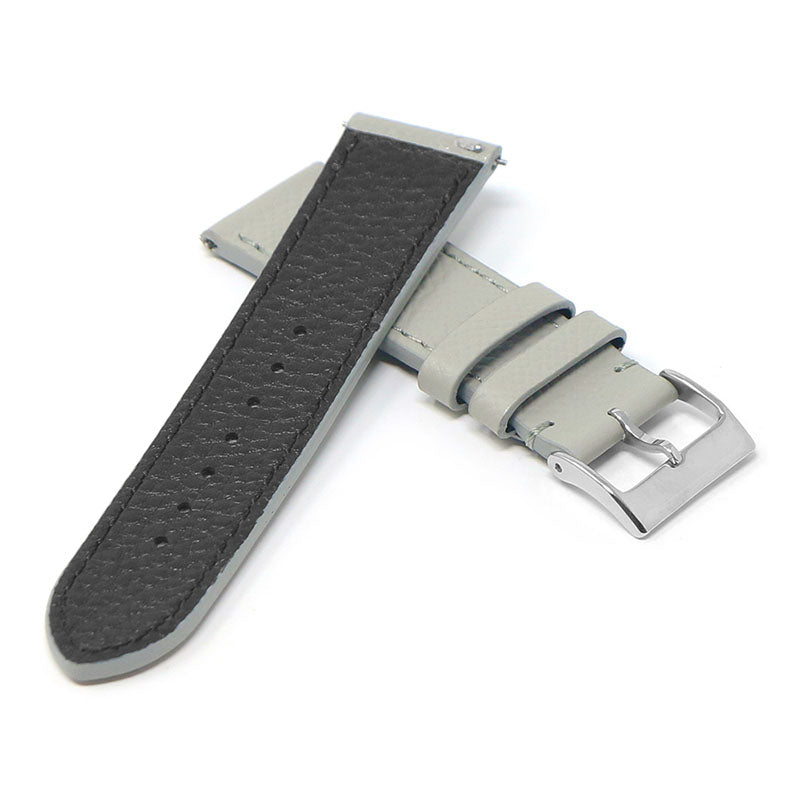 Women’s Textured Leather Strap - Grey (Standard, Long)