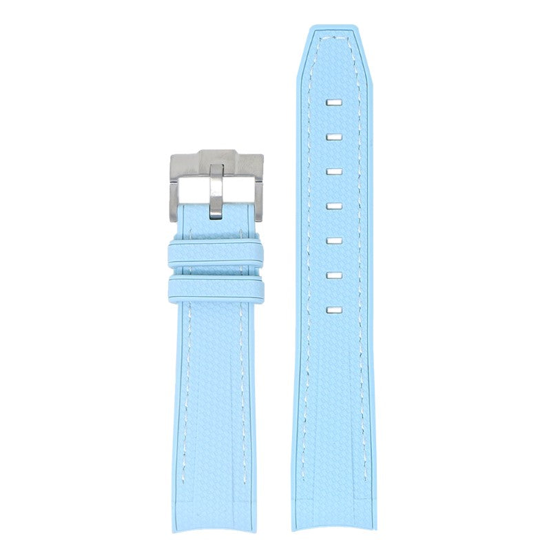 Fitted Stitched Rubber Strap For Moonswatch