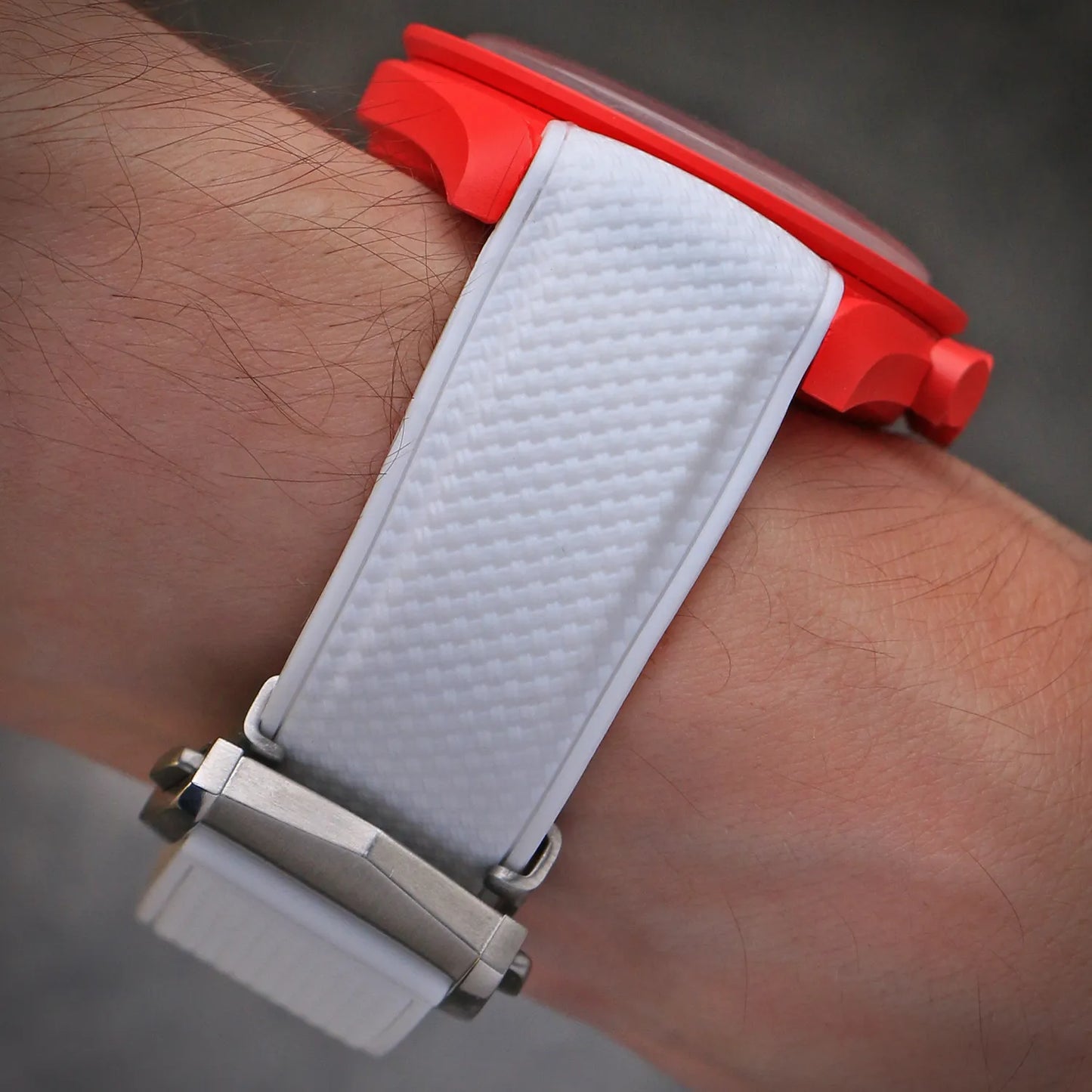 Fitted ColorBlock Strap with Clasp For Moonswatch