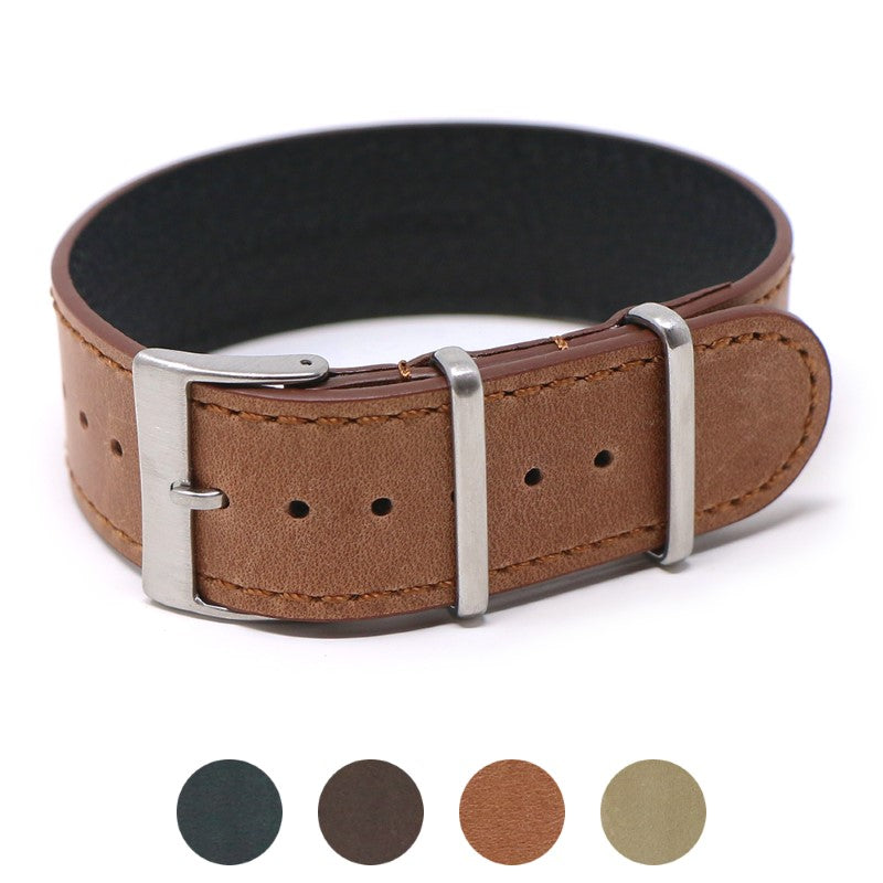 Dassari Vintage Leather Single Pass Strap