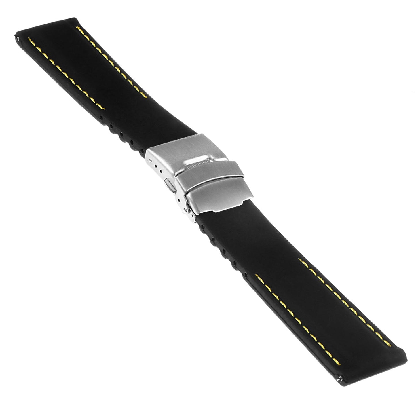 Rubber Strap with Stitching & Clasp For MoonSwatch