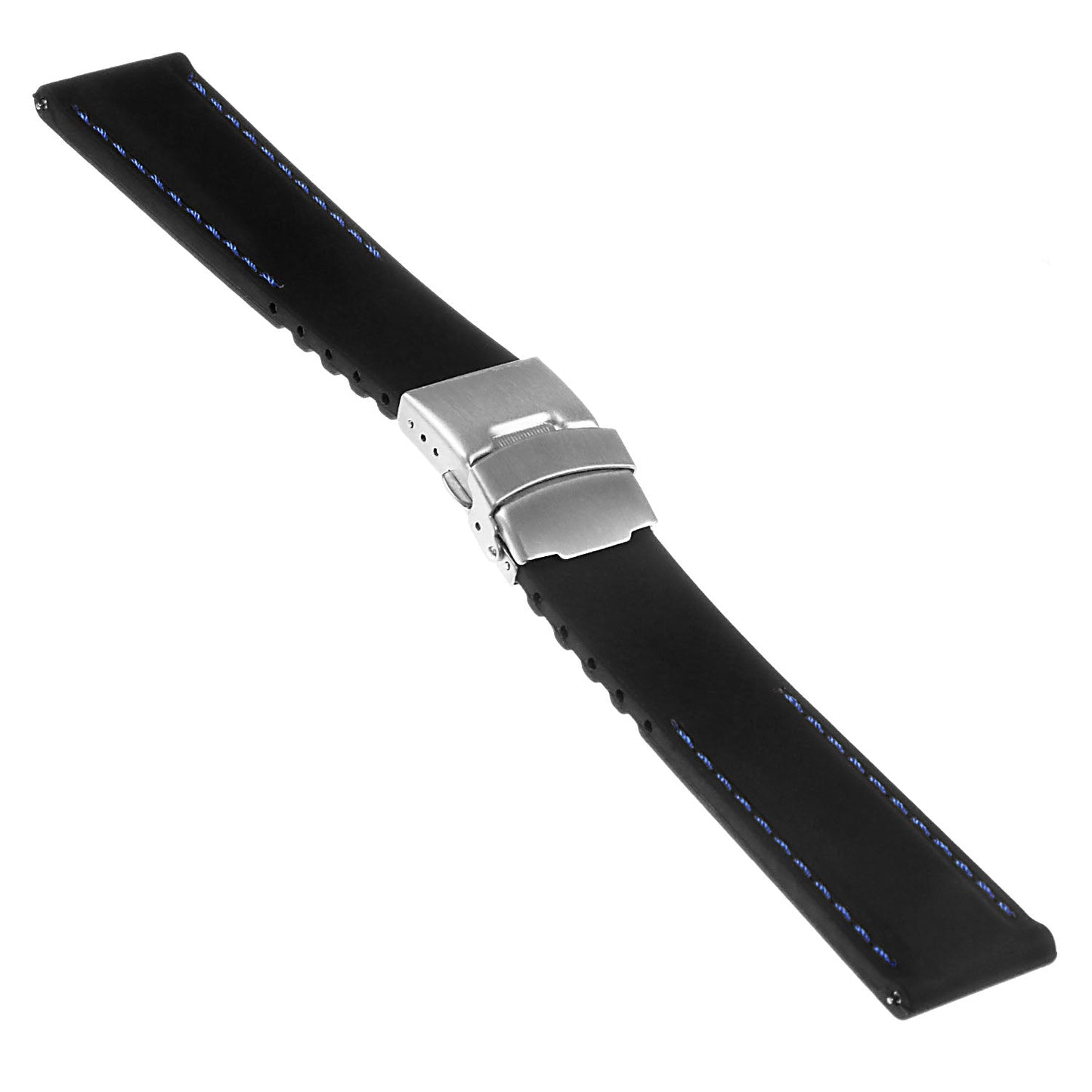 Rubber Strap with Stitching & Clasp For MoonSwatch