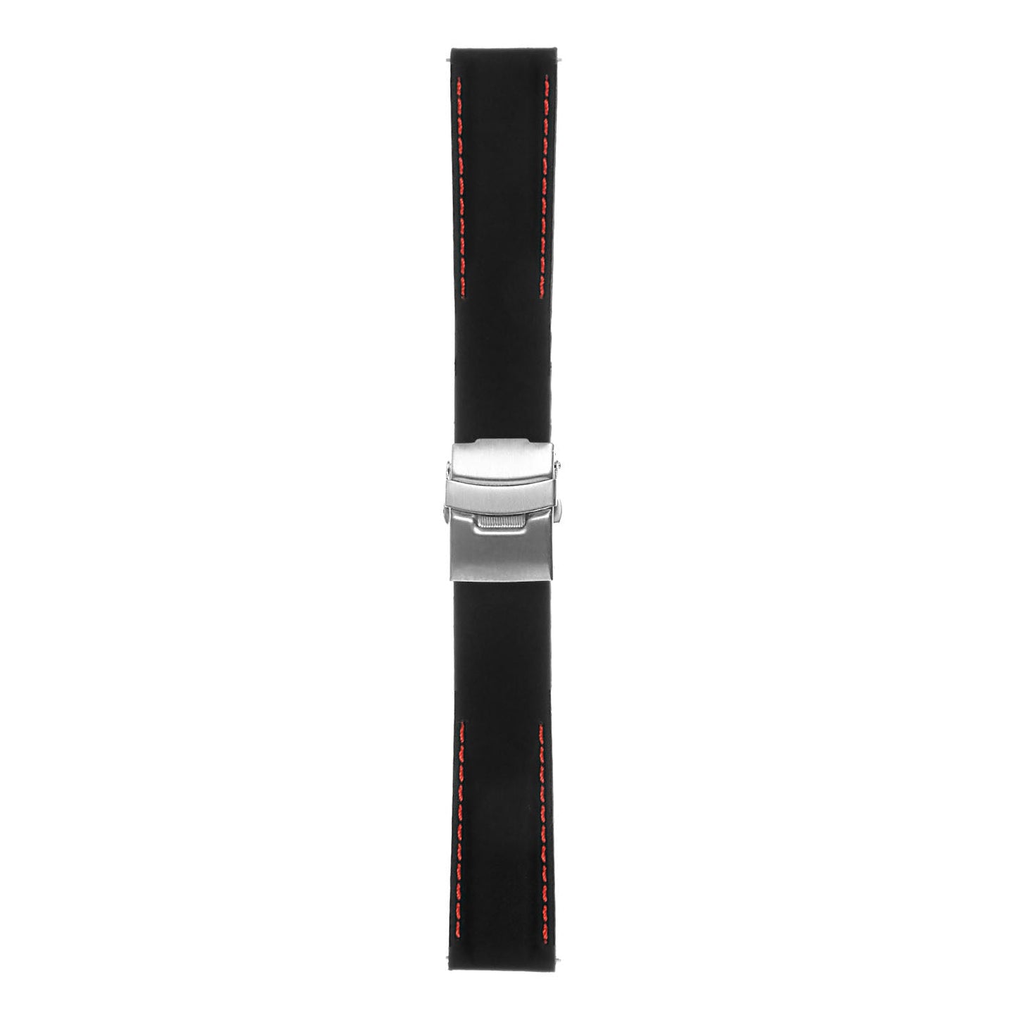 Rubber Strap with Stitching & Clasp For MoonSwatch