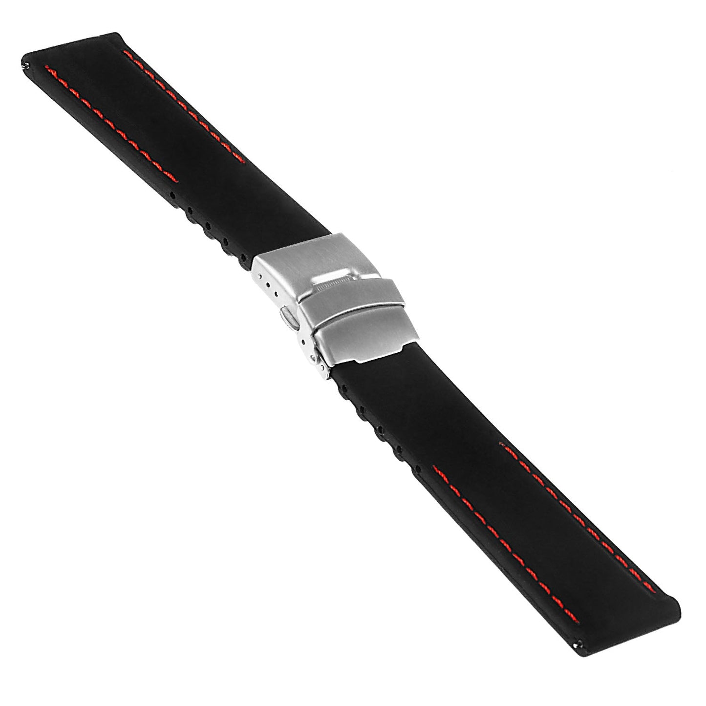 Rubber Strap with Stitching & Clasp For MoonSwatch