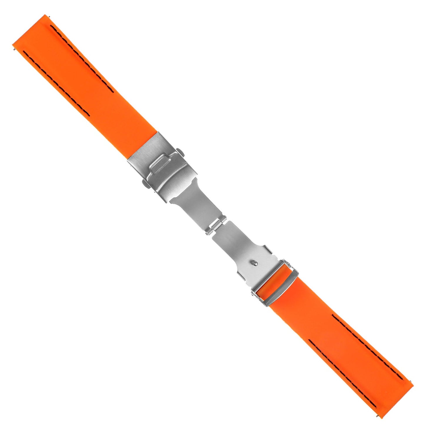 Rubber Strap with Stitching & Clasp For MoonSwatch