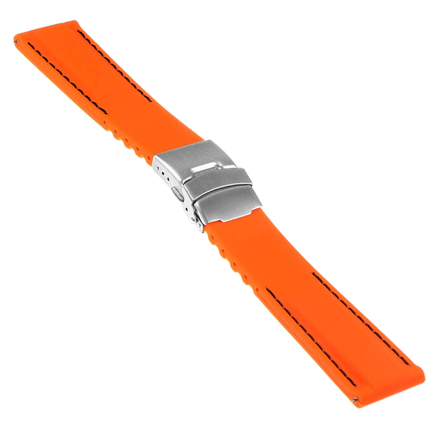 Rubber Strap with Stitching & Clasp For MoonSwatch