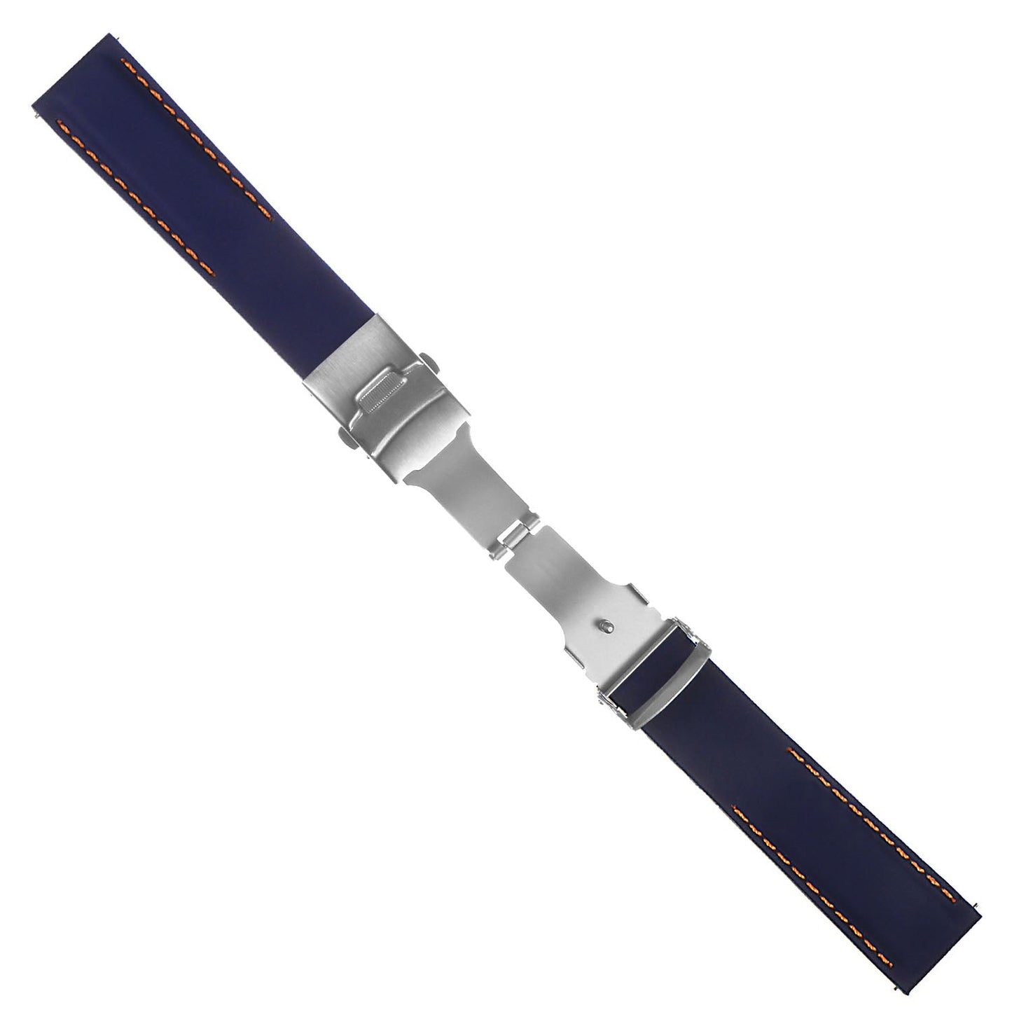 Rubber Strap with Stitching & Clasp For MoonSwatch