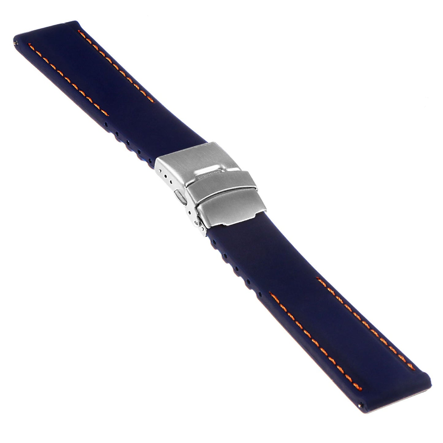 Rubber Strap with Stitching & Clasp For MoonSwatch