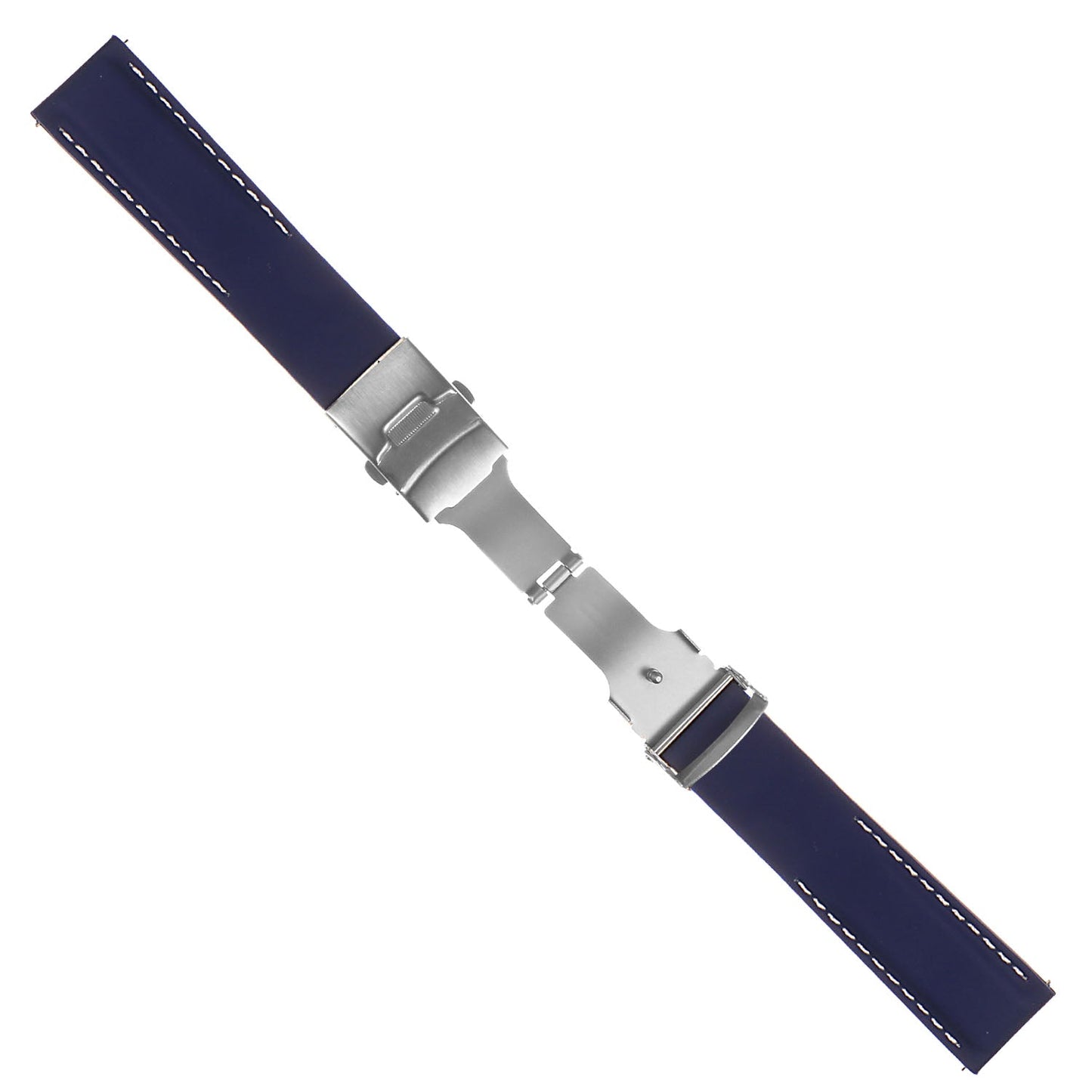 Rubber Strap with Stitching & Clasp For MoonSwatch