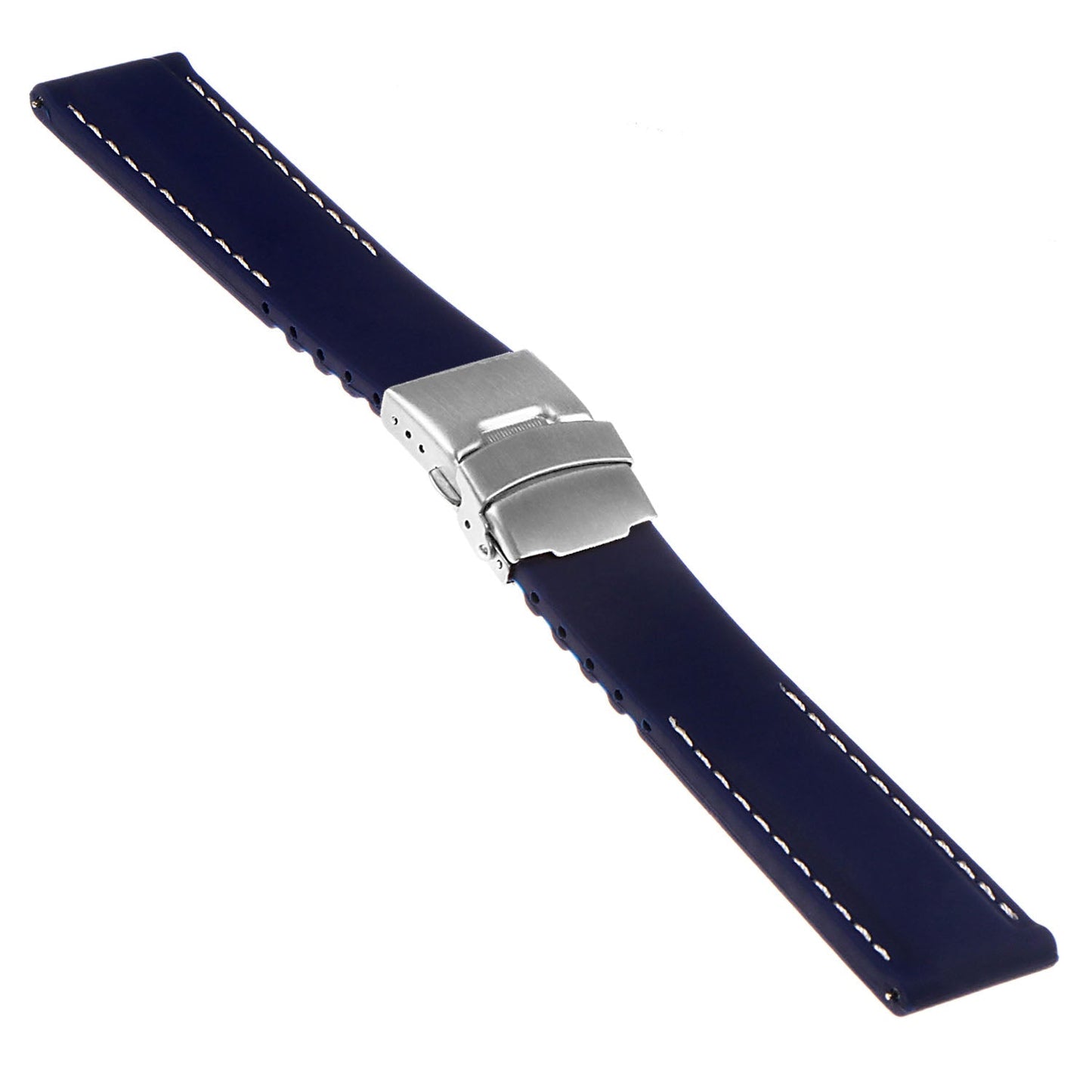 Rubber Strap with Stitching & Clasp For MoonSwatch