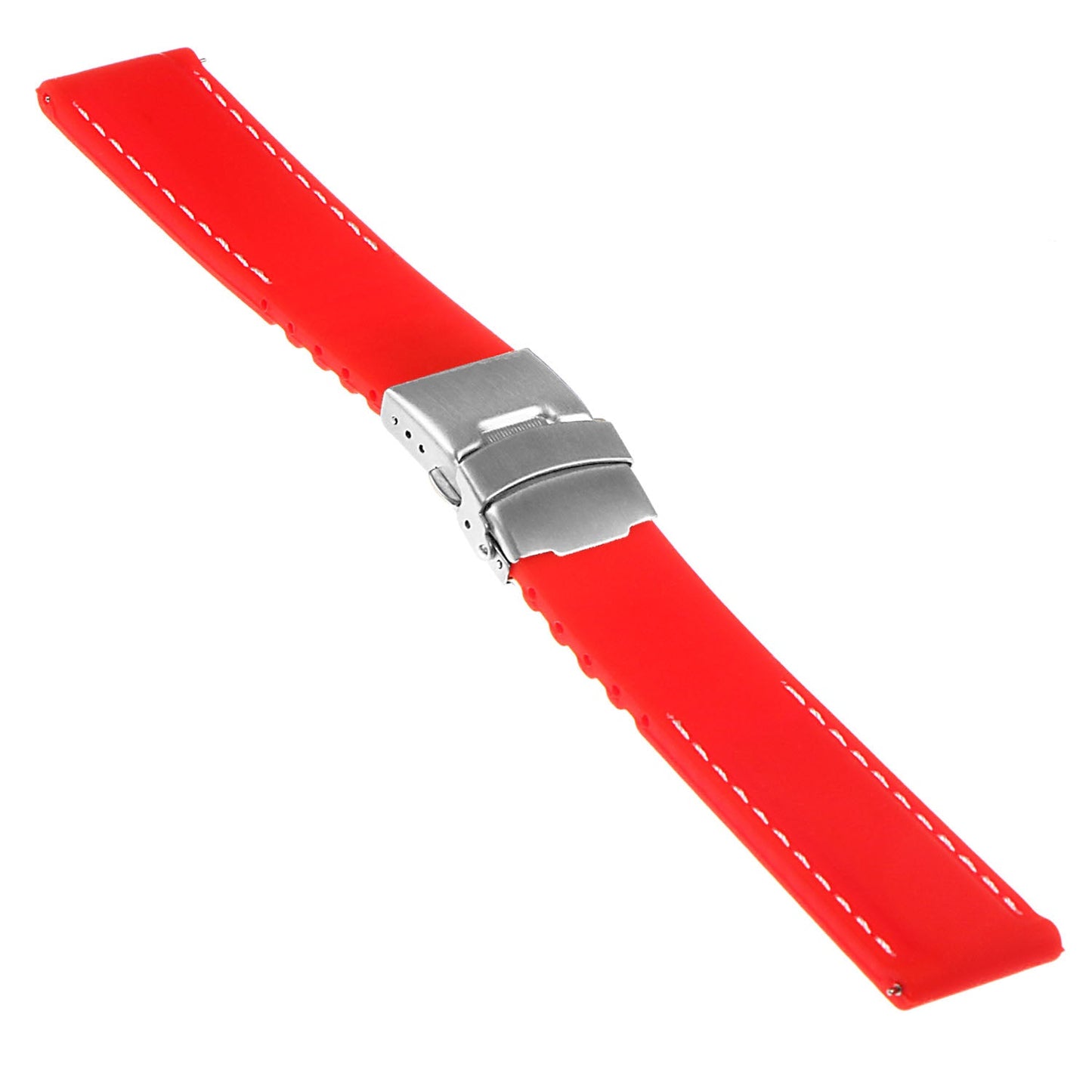 Rubber Strap with Stitching & Clasp For MoonSwatch