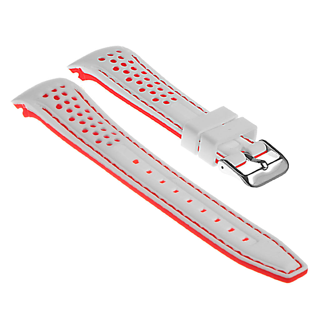 Rubber Perforated Rally Strap with Curved Ends For MoonSwatch
