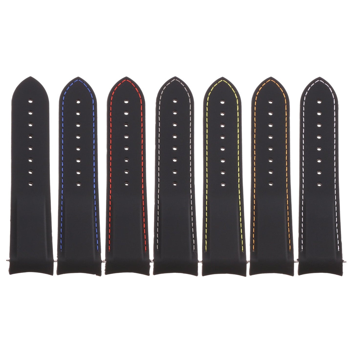 Rubber Strap with Stitching For MoonSwatch