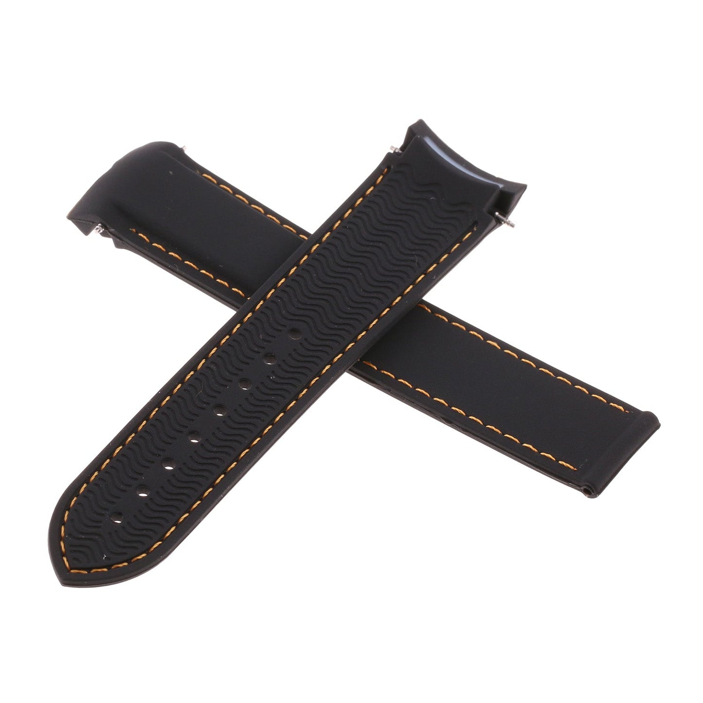 Rubber Strap with Stitching For MoonSwatch
