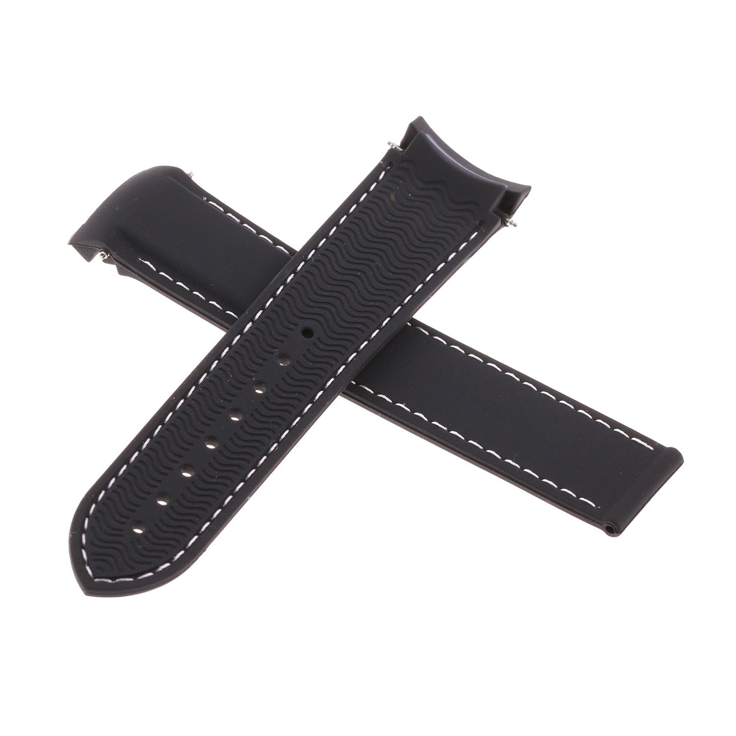 Rubber Strap with Stitching For MoonSwatch