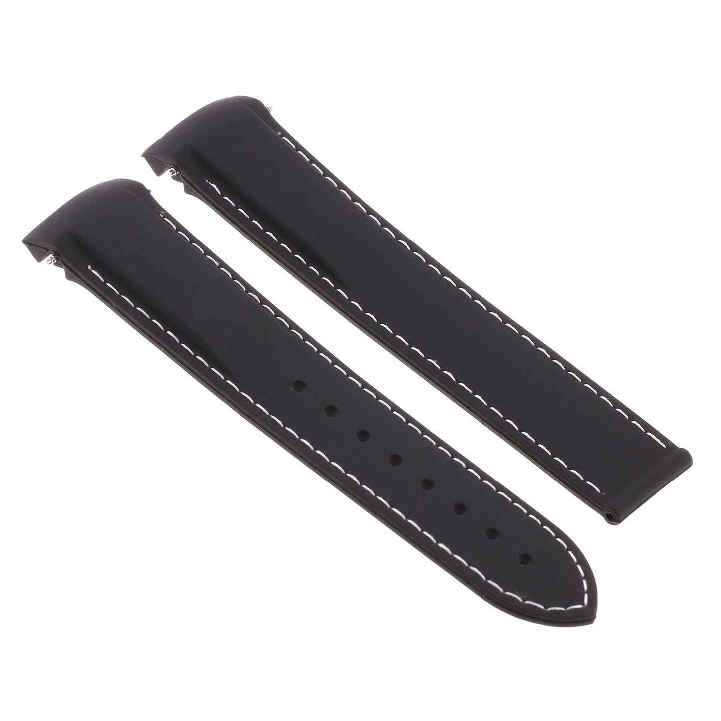 Rubber Strap with Stitching For MoonSwatch