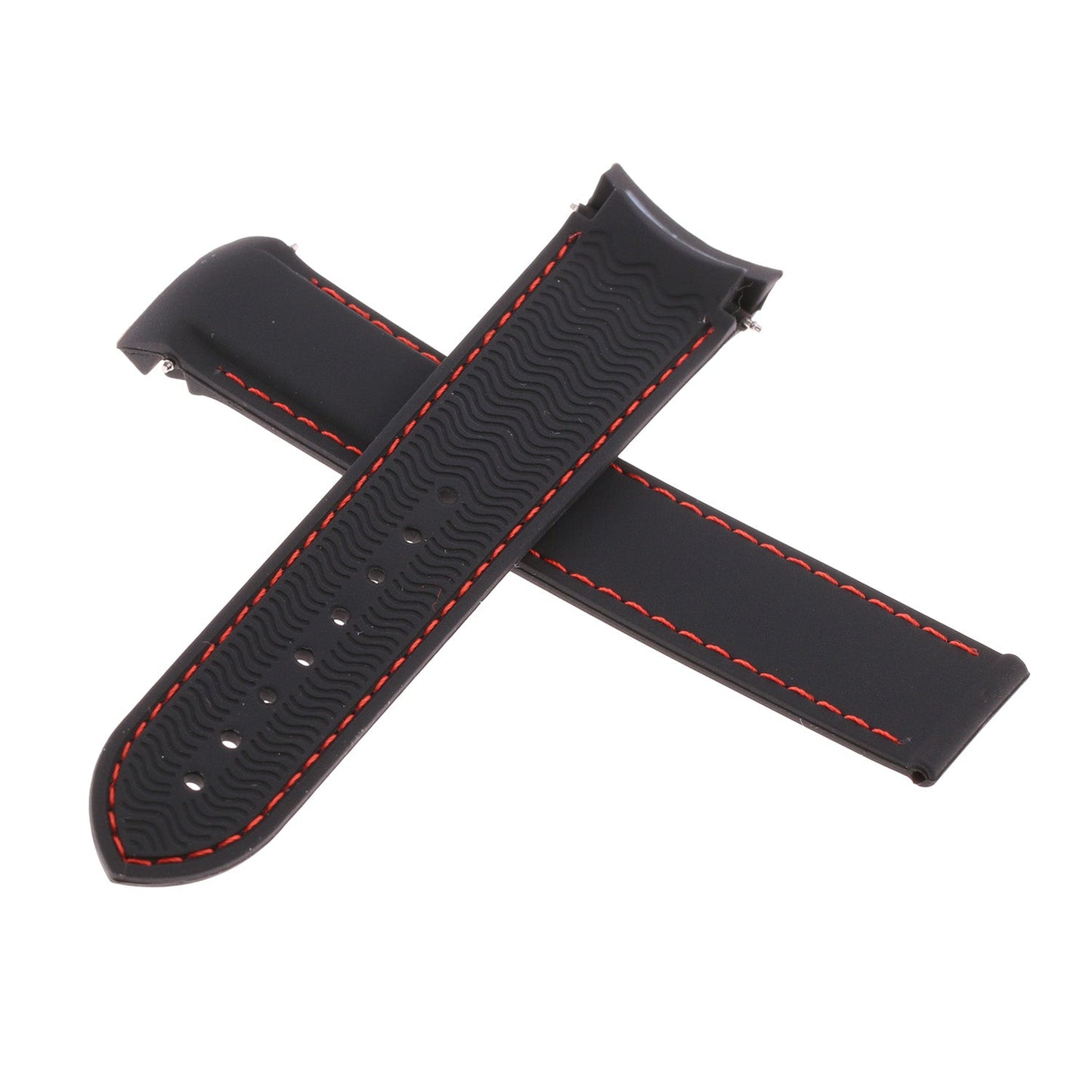 Rubber Strap with Stitching For MoonSwatch