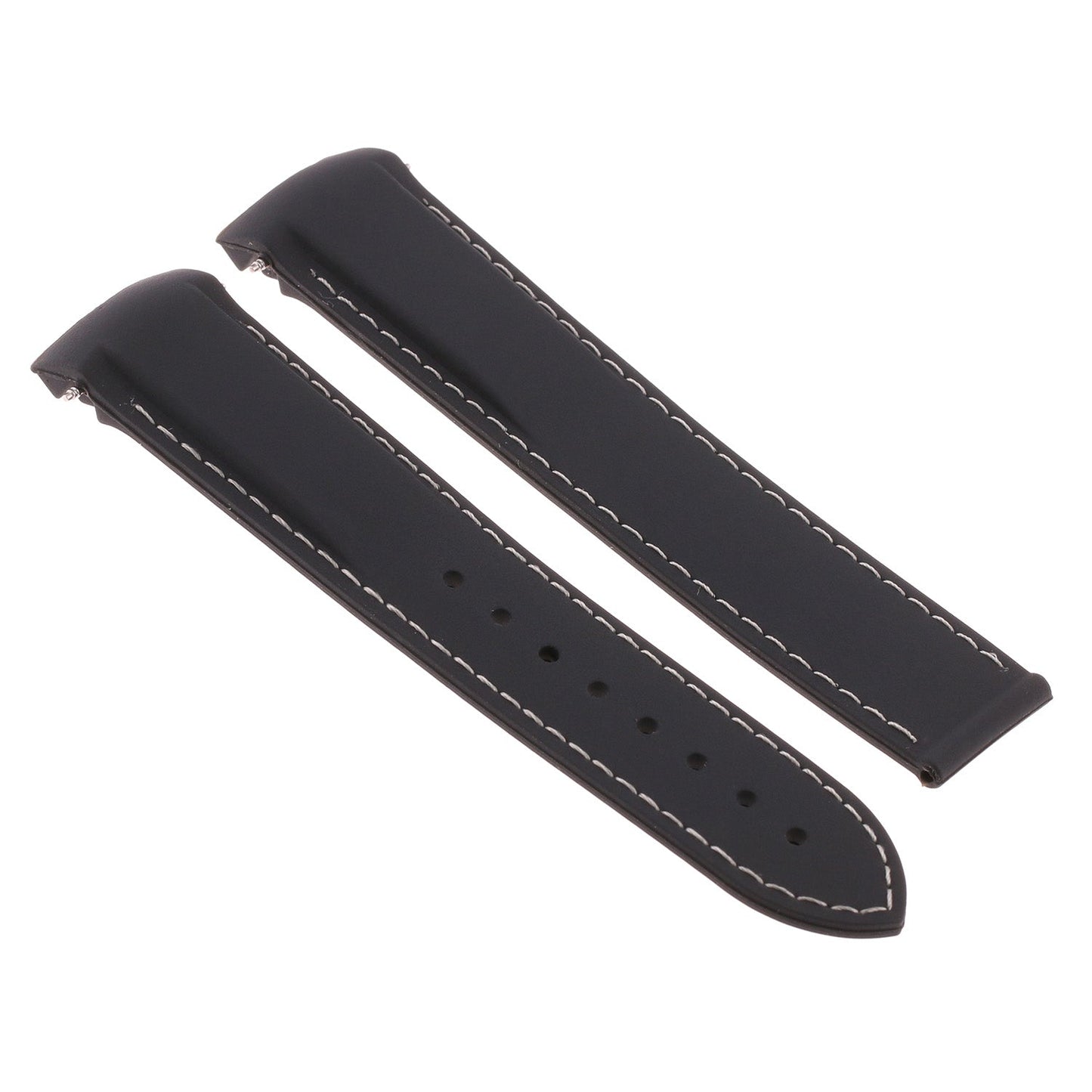 Rubber Strap with Stitching For MoonSwatch