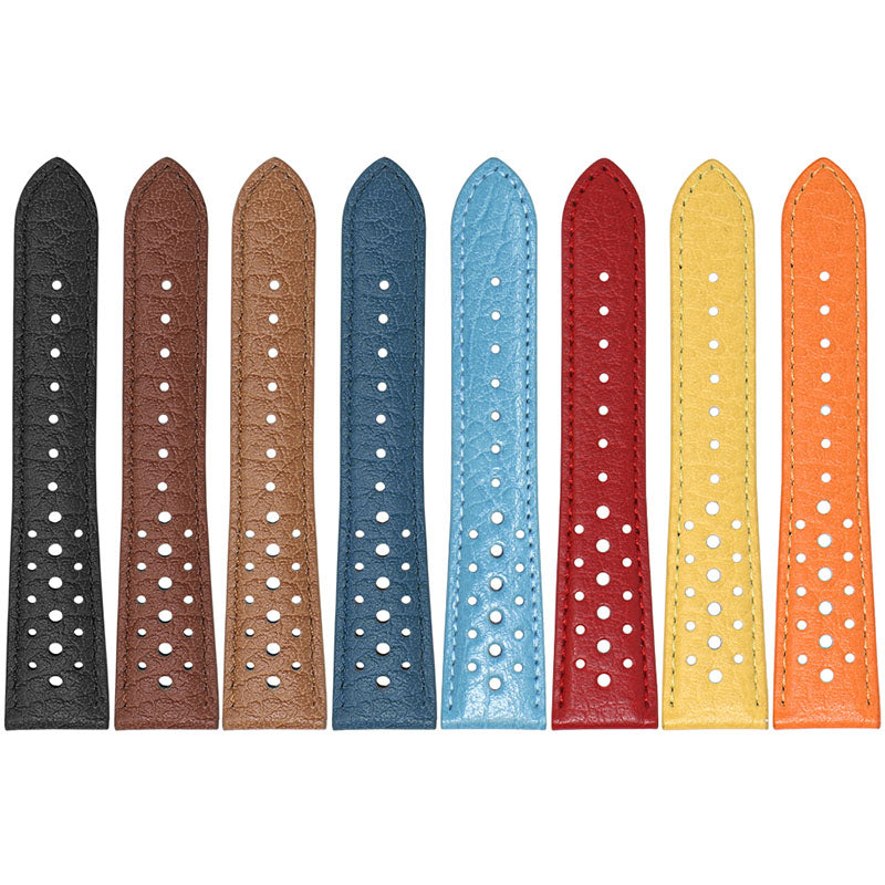 DASSARI Perforated Leather Rally Strap For MoonSwatch