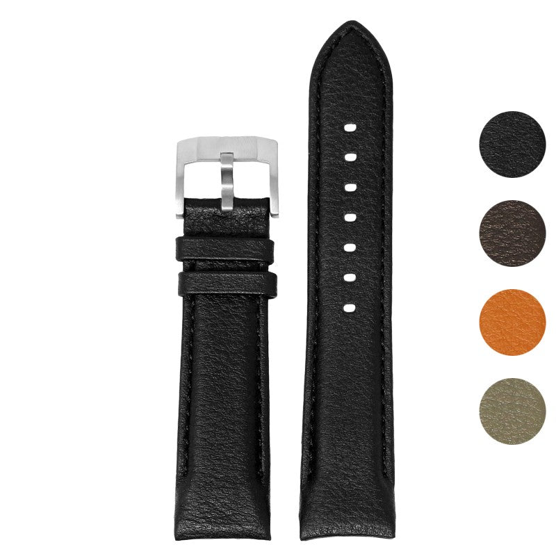 DASSARI Fitted Textured Leather Strap For Seiko Turtle