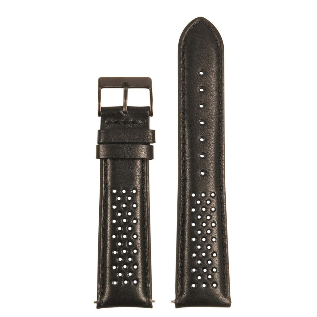 Perforated Rally Strap with Black Buckle – Quick Release (18, 20, 22, 24mm)