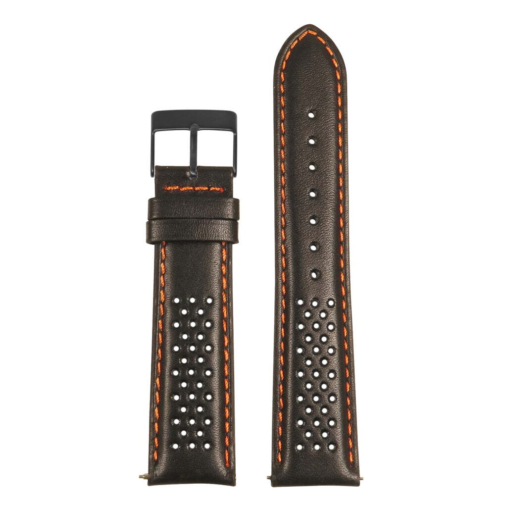 Perforated Rally Strap with Black Buckle – Quick Release (18, 20, 22, 24mm)