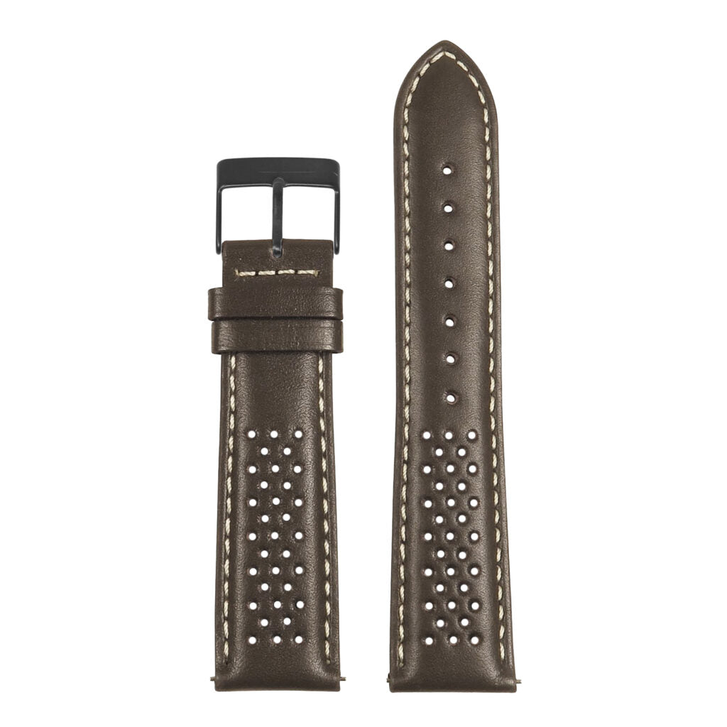 Perforated Rally Strap with Black Buckle – Quick Release (18, 20, 22, 24mm)