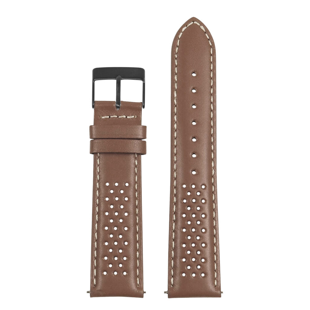 Perforated Rally Strap with Black Buckle – Quick Release (18, 20, 22, 24mm)