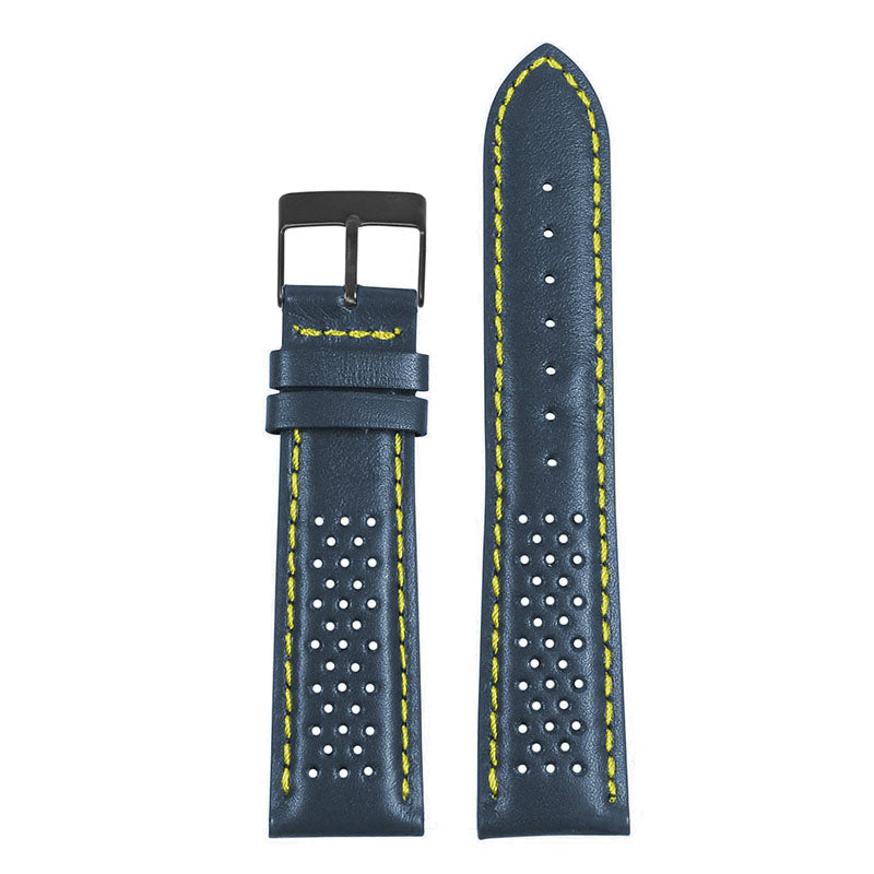Perforated Rally Strap with Black Buckle – Quick Release (18, 20, 22, 24mm)