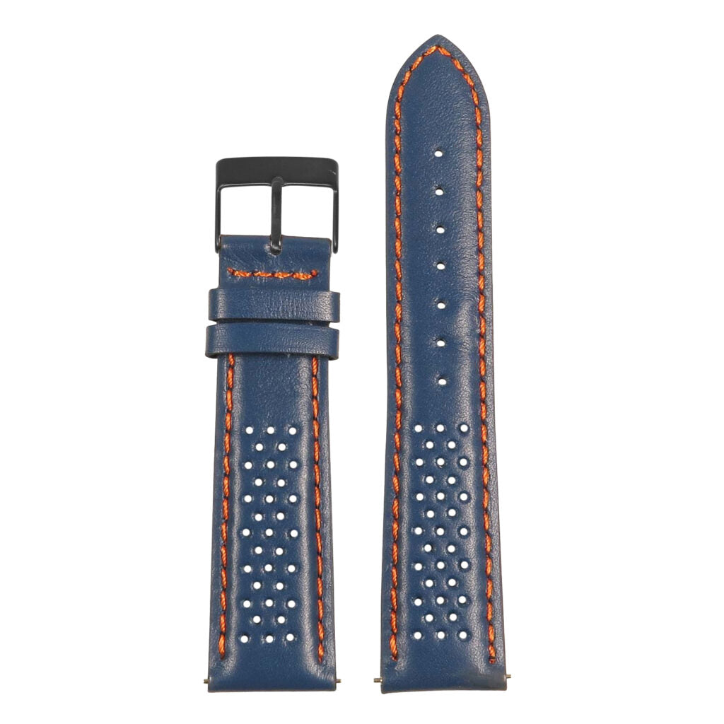 Perforated Rally Strap with Black Buckle – Quick Release (18, 20, 22, 24mm)