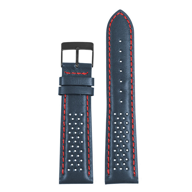 Perforated Rally Strap with Black Buckle – Quick Release (18, 20, 22, 24mm)