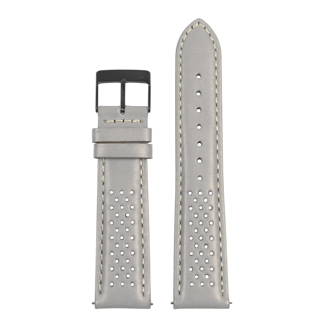 Perforated Rally Strap with Black Buckle – Quick Release (18, 20, 22, 24mm)