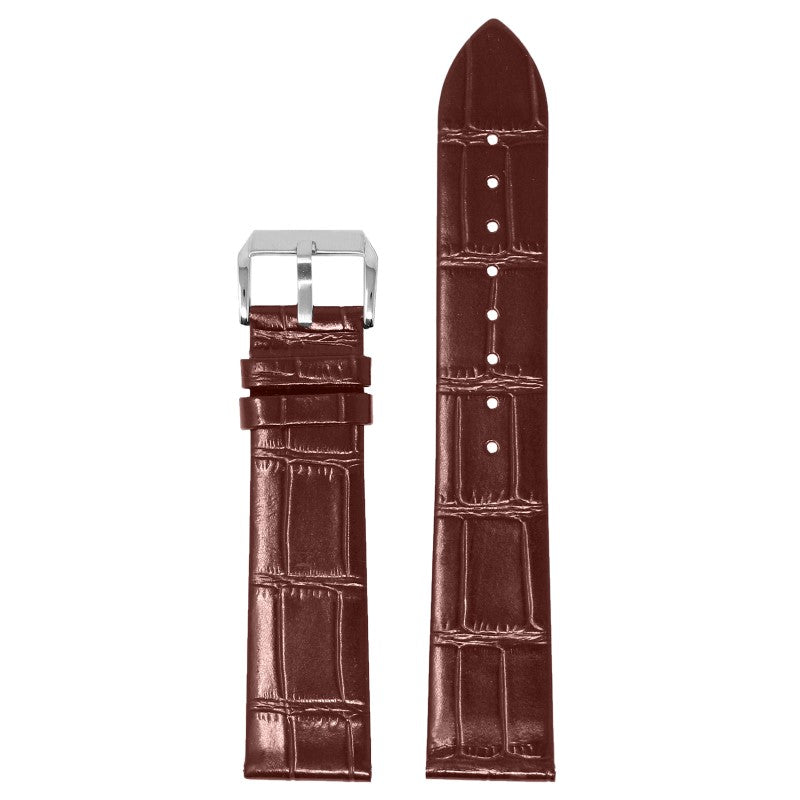 Slim Crocodile Embossed Strap With Quick Release