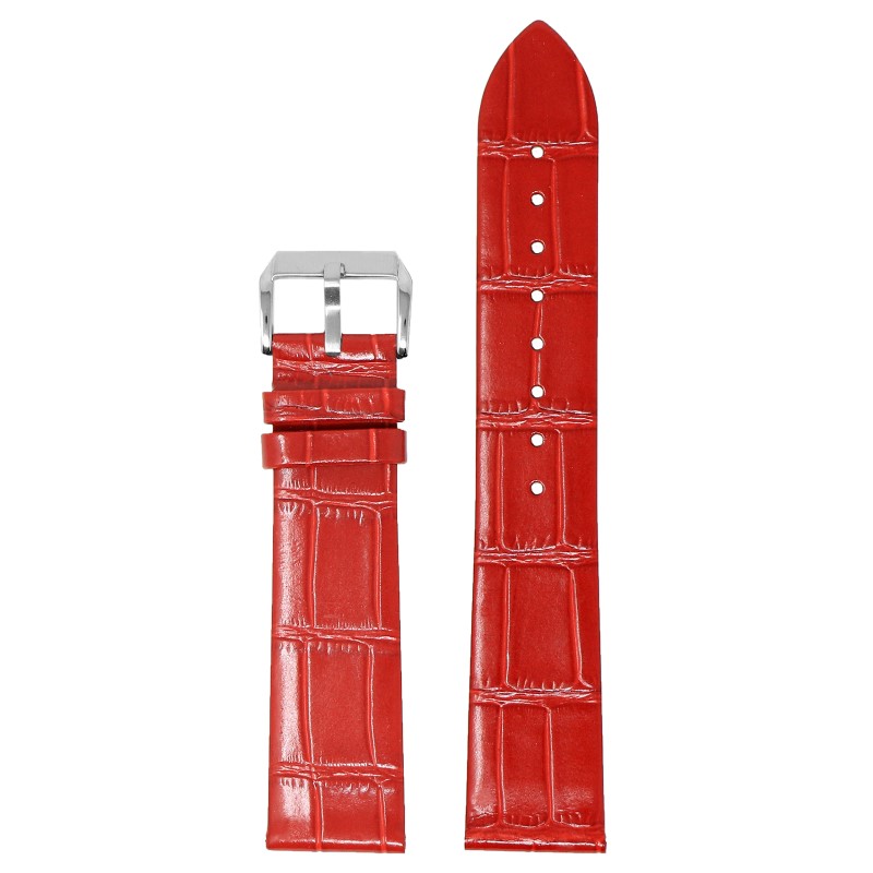 Slim Crocodile Embossed Strap With Quick Release