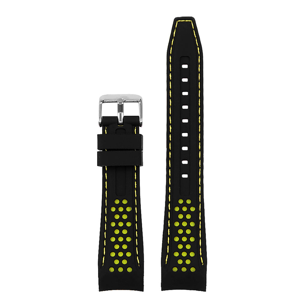Rubber Perforated Rally Strap with Curved Ends