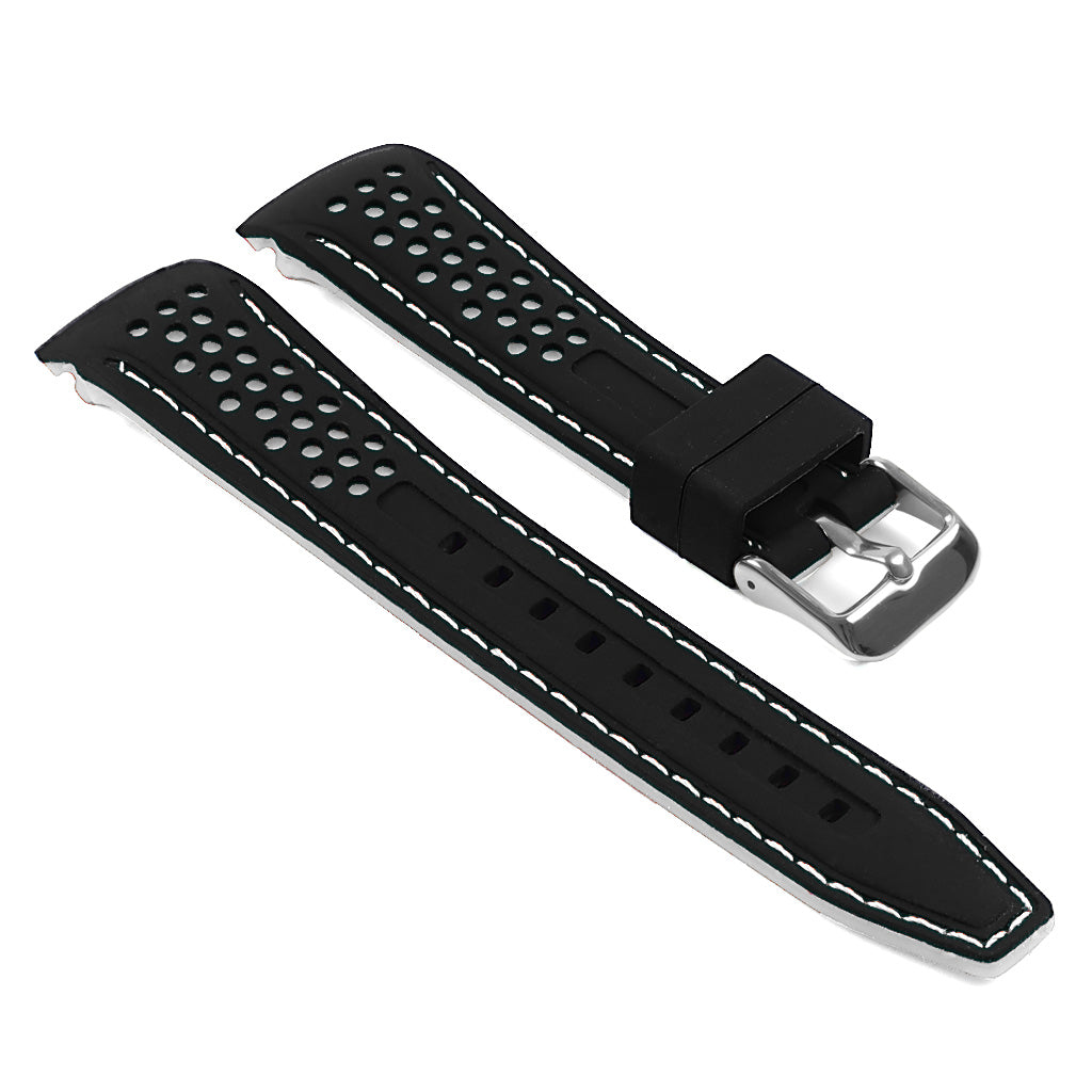 Rubber Perforated Rally Strap with Curved Ends