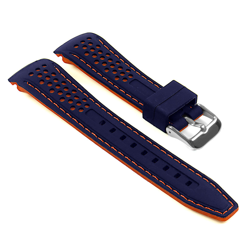 Rubber Perforated Rally Strap with Curved Ends