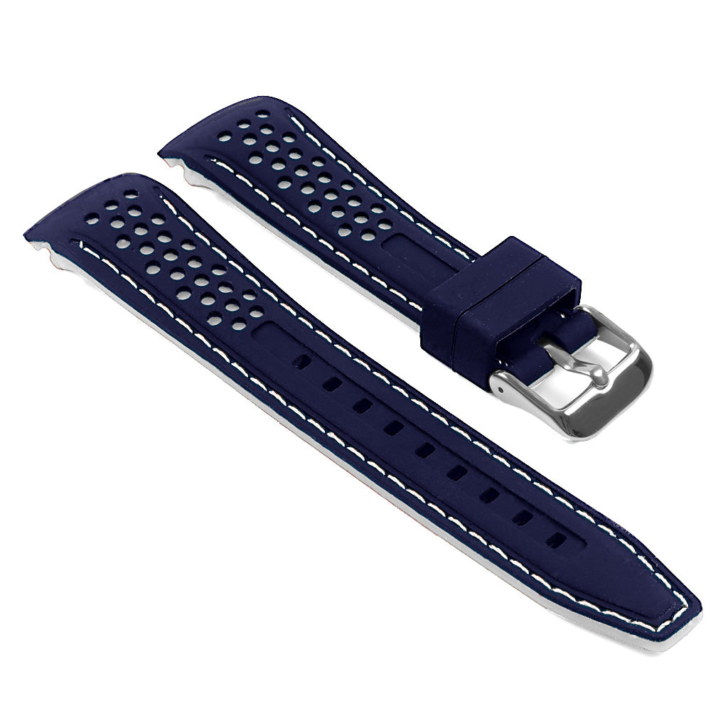 Rubber Perforated Rally Strap with Curved Ends
