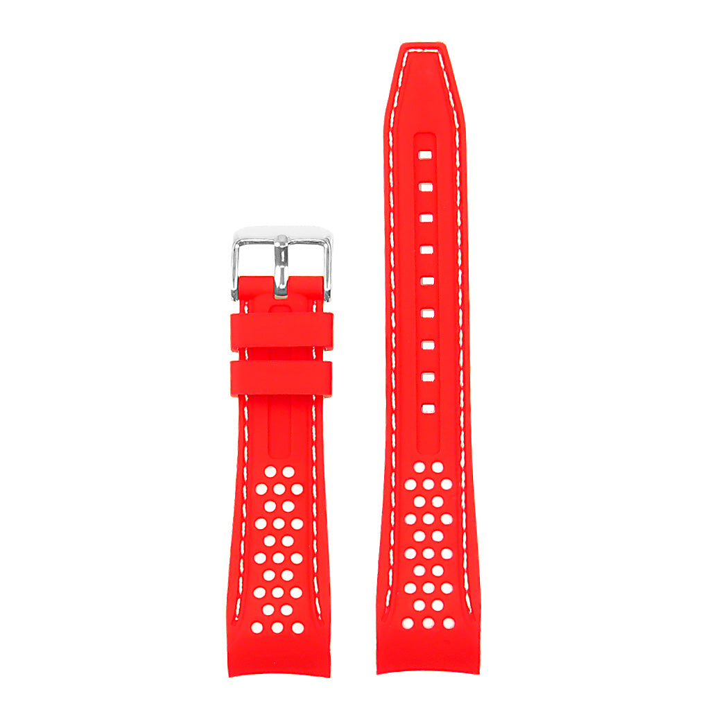 Rubber Perforated Rally Strap with Curved Ends