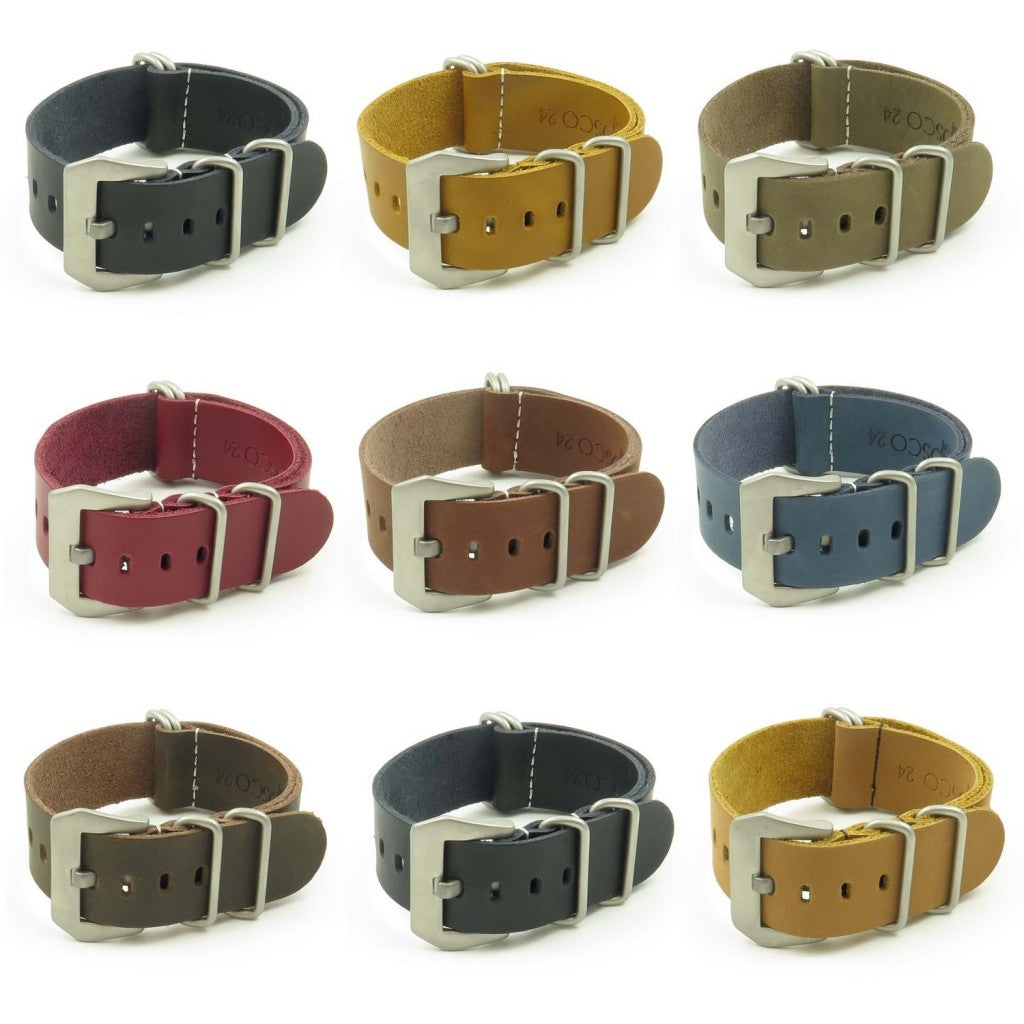 Leather NATO Strap w/ Pre-V Buckle